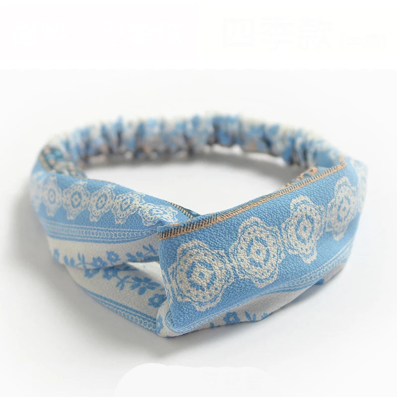 Haarreif mit Print – Vintage Sommer Turban-Haarband für Damen & Mädchen