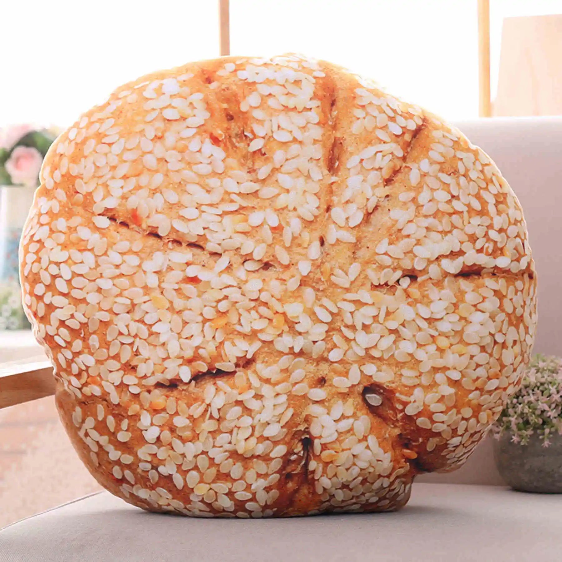 Brot Plüschkissen | Kreatives Lebensmittel Plüschtier | Lustiges Fastfood Nackenkissen | Heimdeko & Kinder Geschenk Kaufschwan®