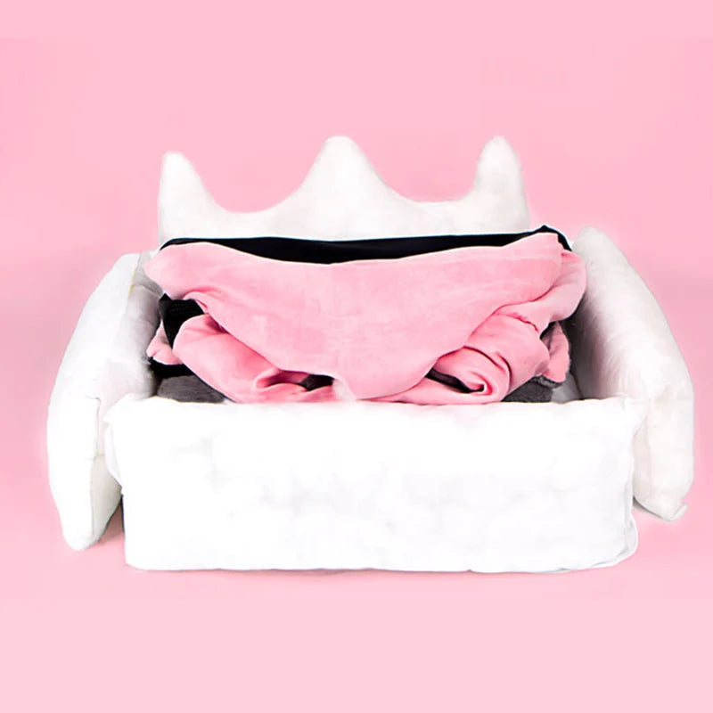 Luxus Kronen Haustierbett – Warmes Prinzessin Sofa für Kleine Hunde & Katzen Kaufschwan®