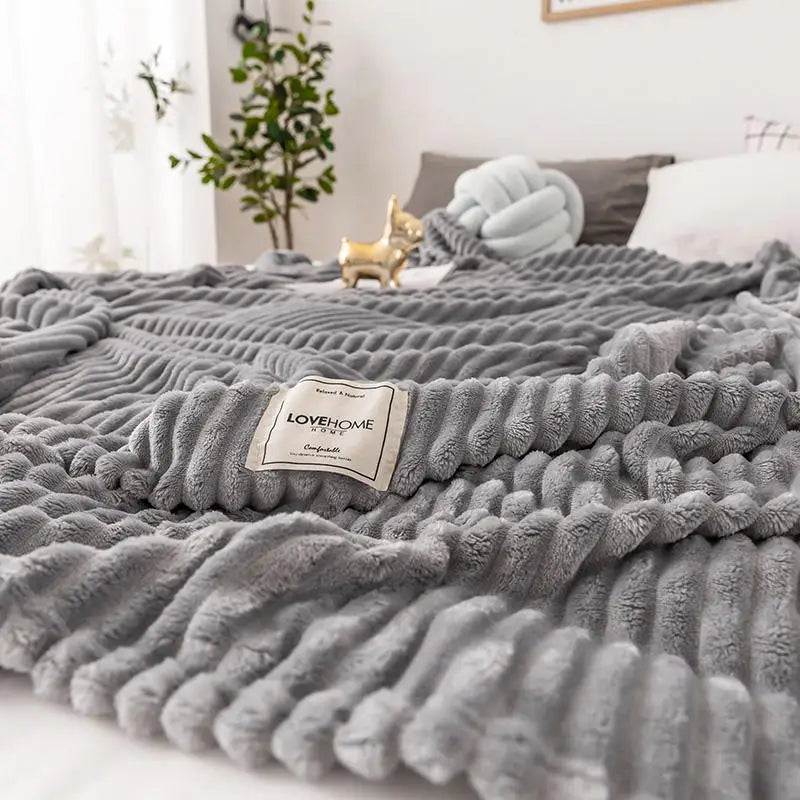 Flanell-Bettdecke – Weiche & Warme Kuscheldecke für Einzel-, Queen- & King-Size-Betten