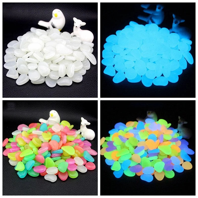 25/50 Stück Leuchtende Gartensteine – Glow-in-the-Dark Kiesel für Wege, Gartenpfade, Terrasse & Rasen Dekoration Kaufschwan®
