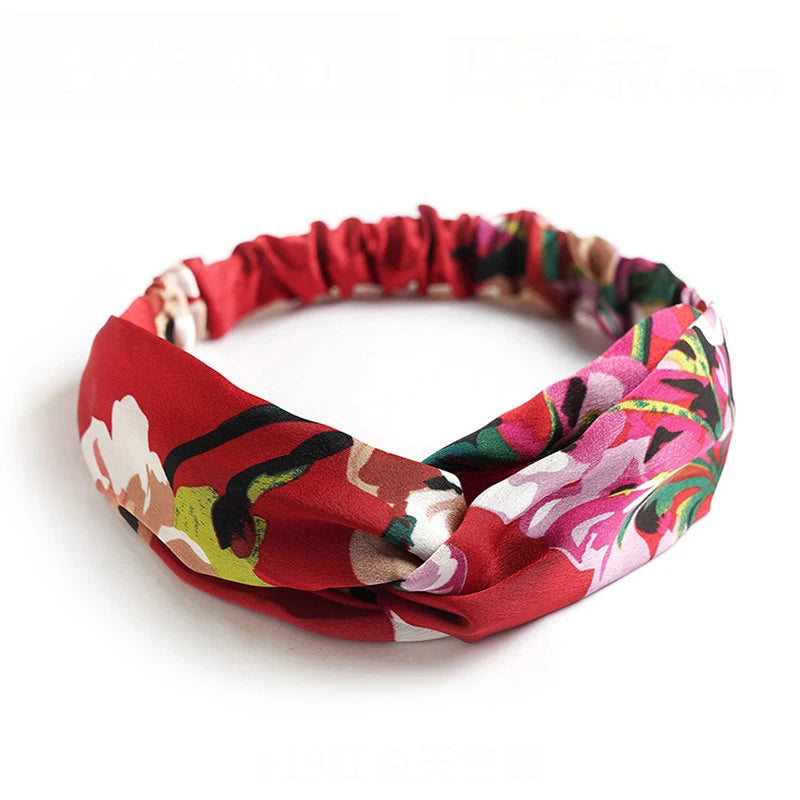 Haarreif mit Print – Vintage Sommer Turban-Haarband für Damen & Mädchen