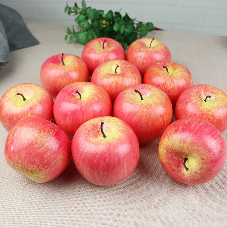 Hochrealistische Künstliche Äpfel – Plastik Rote & Grüne Apfel Dekoration für Fotografie, Zuhause & Obstladen Kaufschwan®