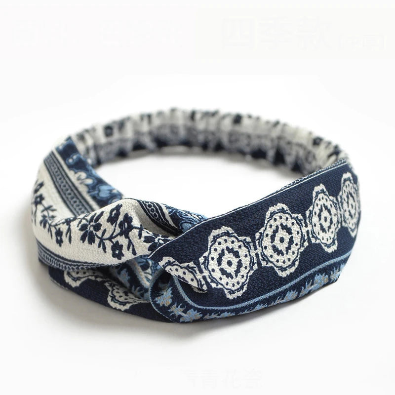 Haarreif mit Print – Vintage Sommer Turban-Haarband für Damen & Mädchen