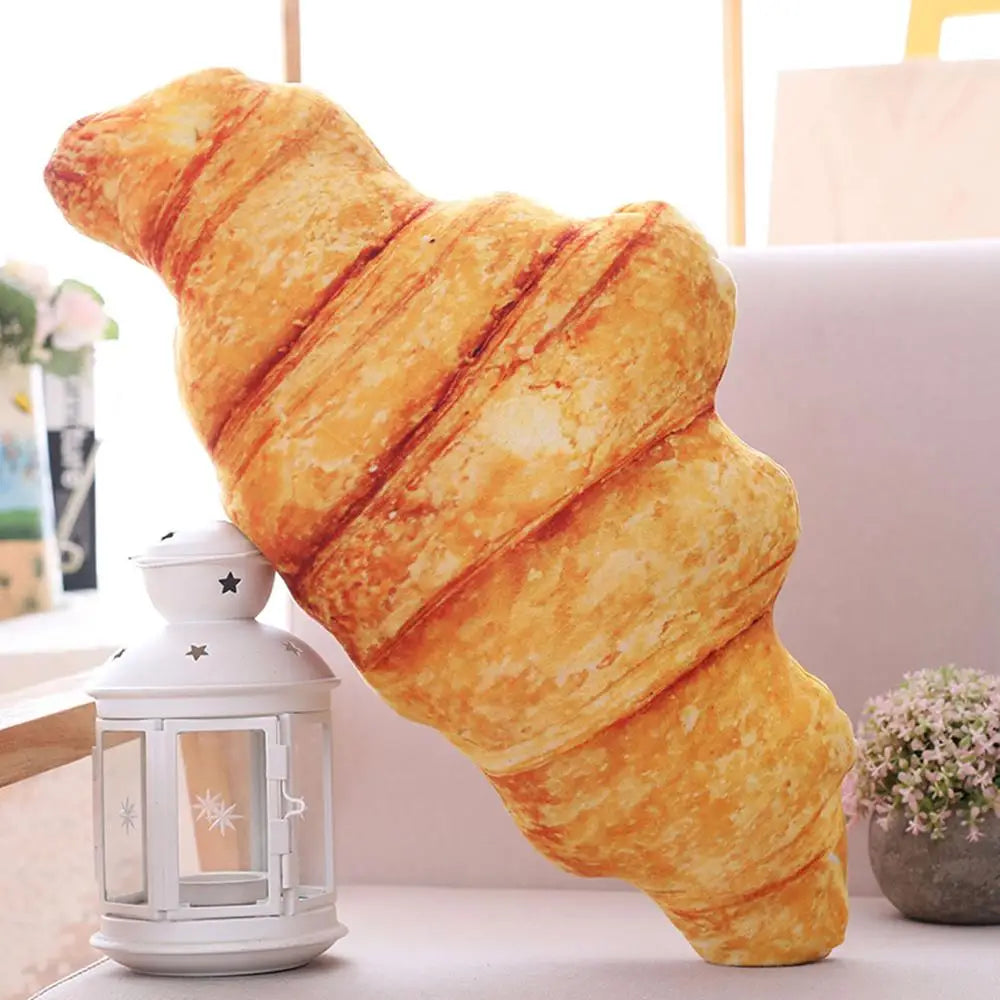 Brot Plüschkissen | Kreatives Lebensmittel Plüschtier | Lustiges Fastfood Nackenkissen | Heimdeko & Kinder Geschenk