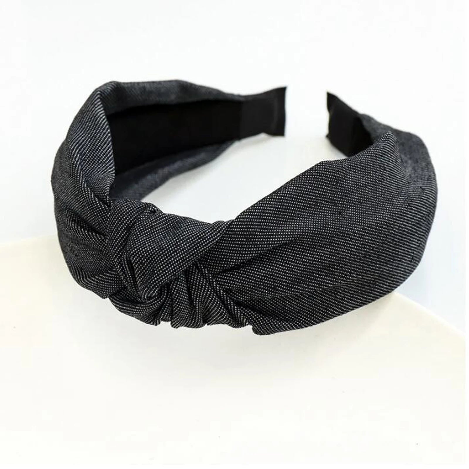 Jeans-Haarreif mit Knoten – Klassisches Turban-Haarband in Blau oder Schwarz für Damen | Lässiges Haaraccessoire Kaufschwan®