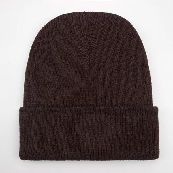 Unisex Strickmütze – Warme Wollmischung Beanie für Damen & Herren | Herbst Winter Skull Cap in 24 Farben Kaufschwan® Kaffee