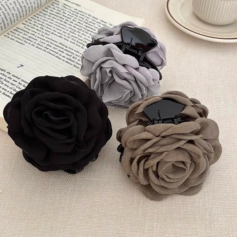 Stoff-Rosen-Haarklammern – Elegante Haaraccessoires für Damen & Mädchen Kaufschwan® 3er Set 1