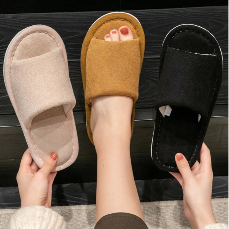 Herren Open-Toe Hausschuhe | Hochwertige, Weiche & Bequeme Schuhe für Zuhause | Rutschfest & Geräuschlos Kaufschwan®