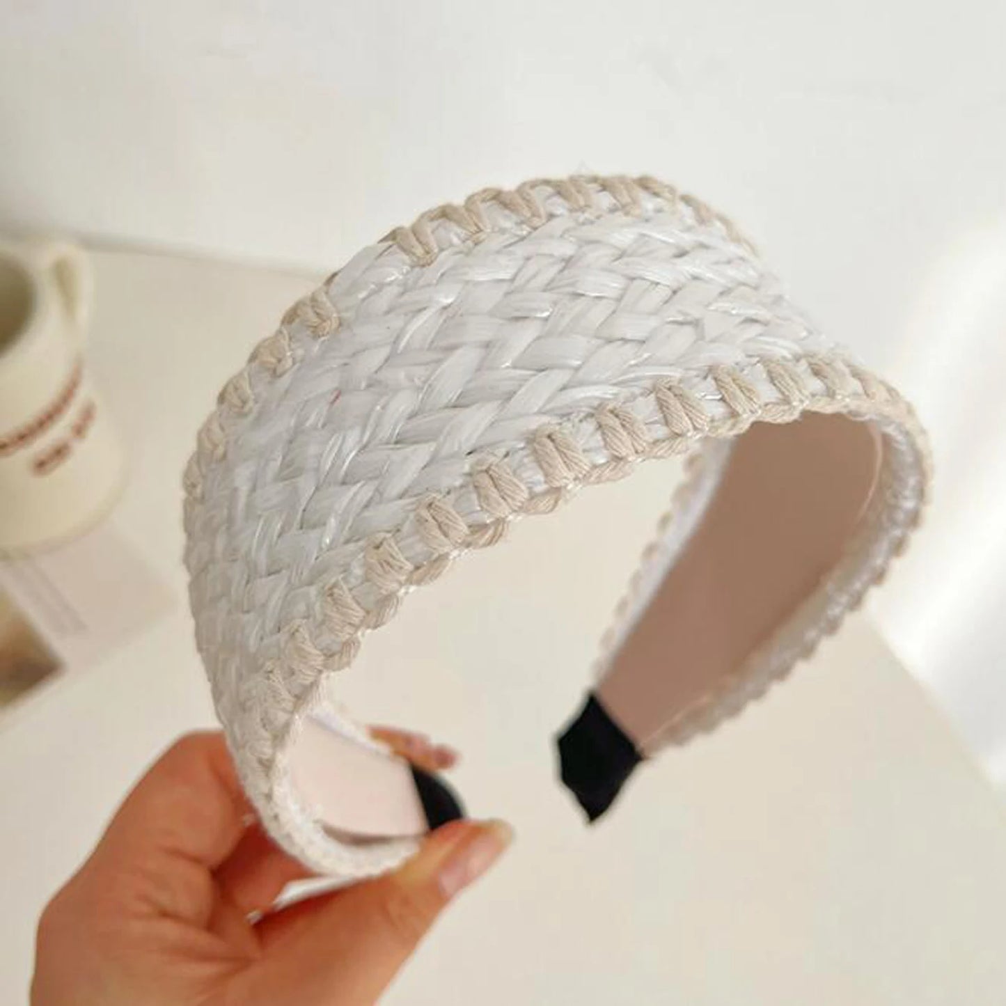 Strohgeflochtener Haarreif – Modischer Sommer-Turban-Haarreifen für Damen | Leichtes Haaraccessoire für Erwachsene