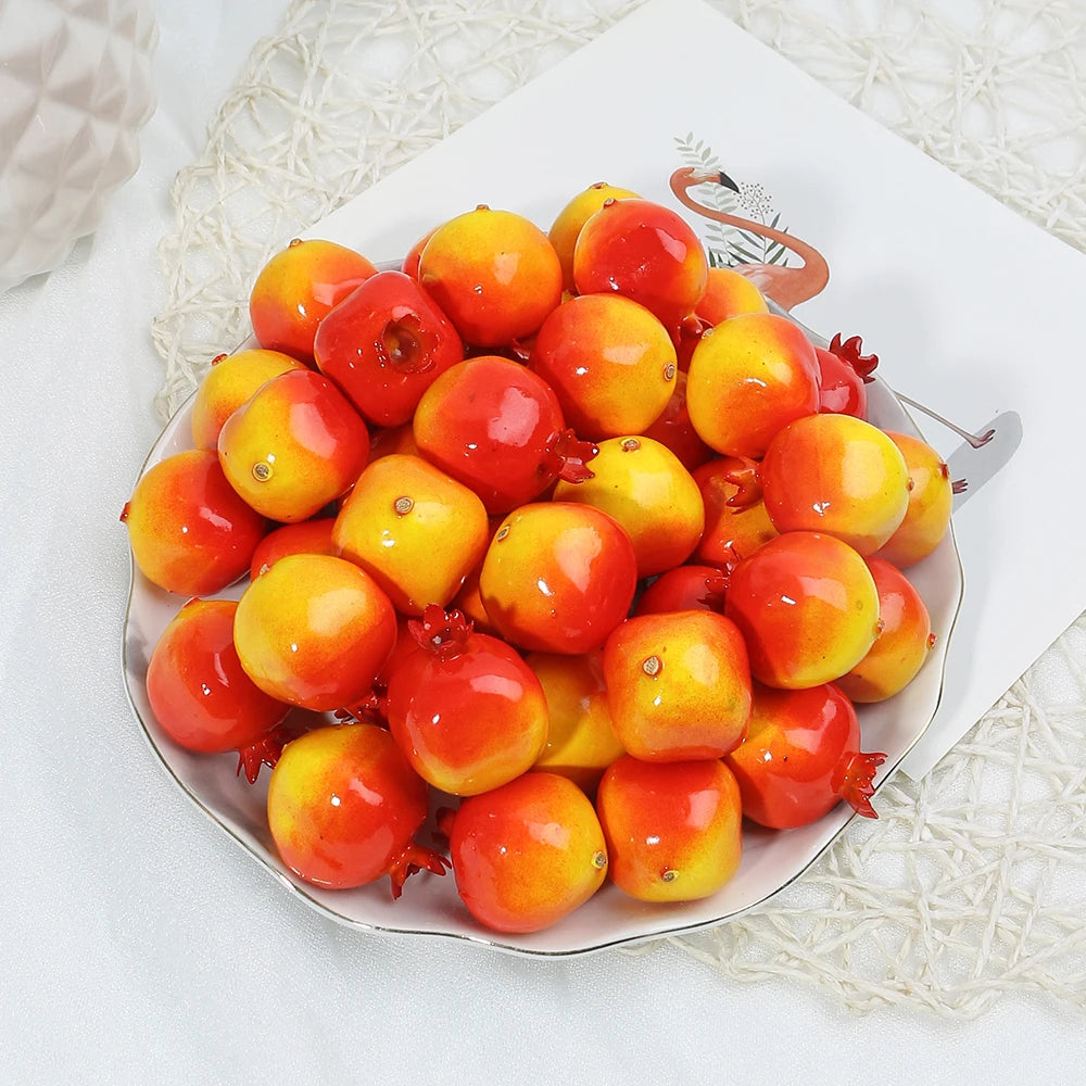 10 / 20 Stück Künstliche Schaumstoff Früchte & Gemüse – Apfel, Birne, Pfirsich & Banane Dekoration für Weihnachten & Hochzeit Kaufschwan® Granatapfel 10 Stück