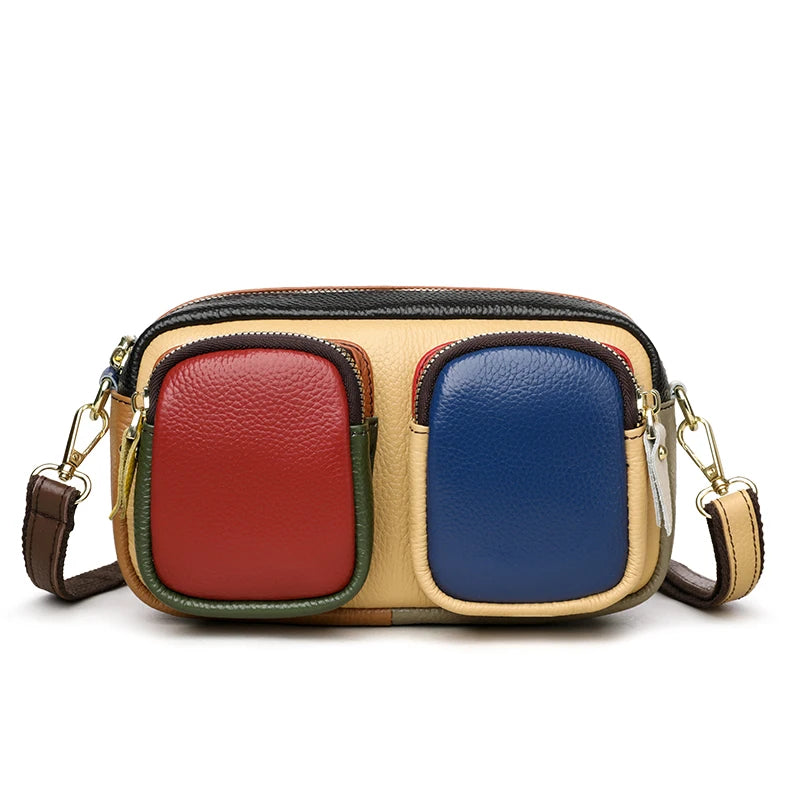 Hochwertige Leder Messenger Bag – Luxus Damen Schulter Handtasche mit Mehreren Fächern & Modische Geldbörse Kaufschwan®