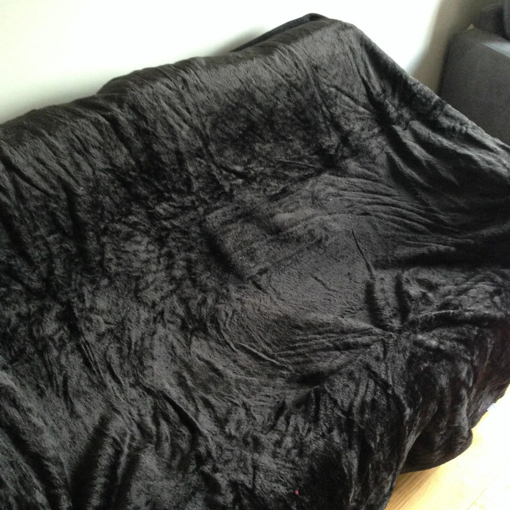 Korallfleece Flanell Decke – Weiche, warme und leichte Bettdecke, Sofabezug, Einfarbig Blau & Rosa Kariert Kunstpelz Kaufschwan®