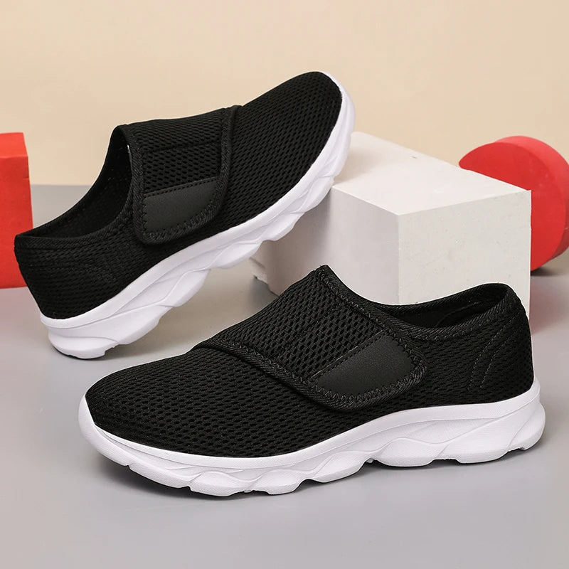 Unisex Weitgeschnittene Sneaker – Atmungsaktive Mesh Freizeitschuhe | Bequeme Flache Schuhe für Damen & Herren Kaufschwan®