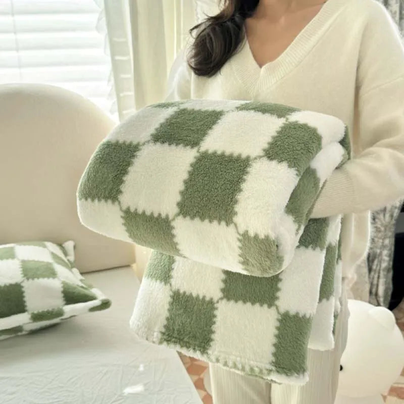 Rosa Weiß Flanell Panda Fleece Decke – Weiche, bequeme Kuscheldecke für Sofa, Bett & Büro Kaufschwan® Grün 100x150cm