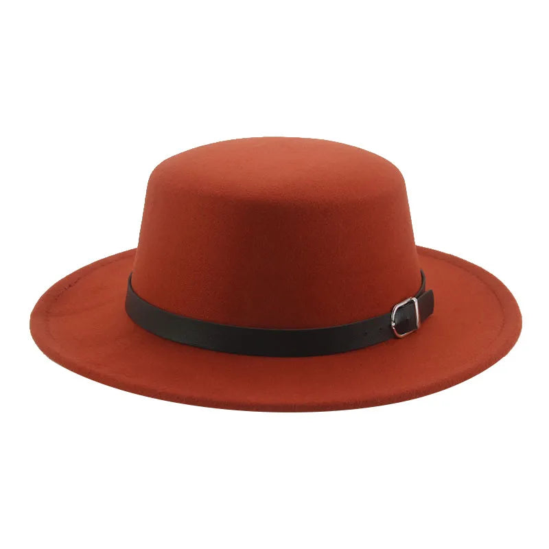Gefilzter Herren Hut – Einfarbiger Klassischer Fedora mit Gürtelband, Casual & Formeller Winterhut Kaufschwan®