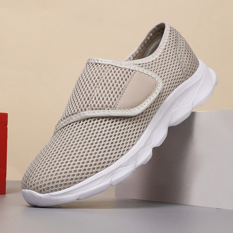 Unisex Weitgeschnittene Sneaker – Atmungsaktive Mesh Freizeitschuhe | Bequeme Flache Schuhe für Damen & Herren Kaufschwan®