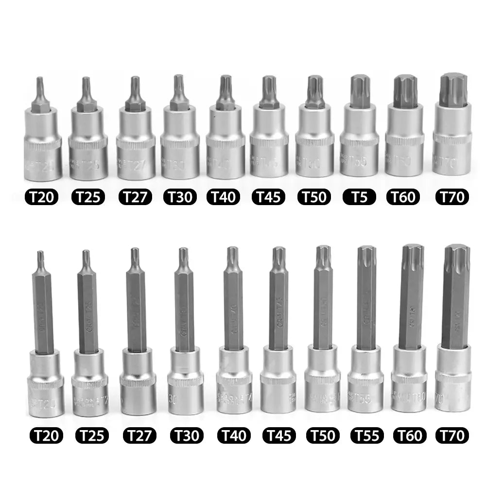 32-teiliges 1/2" Innen Torx Steckschlüssel & Bit Set Auto Reparatur Werkzeug