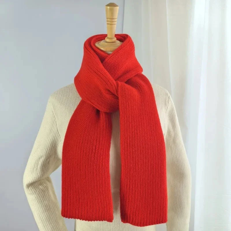 Dicker Strickschal für Herren | Dicker Wollschal | Warm, Vielseitig für Herbst & Winter – Unisex Trendiger Style Kaufschwan® Rot