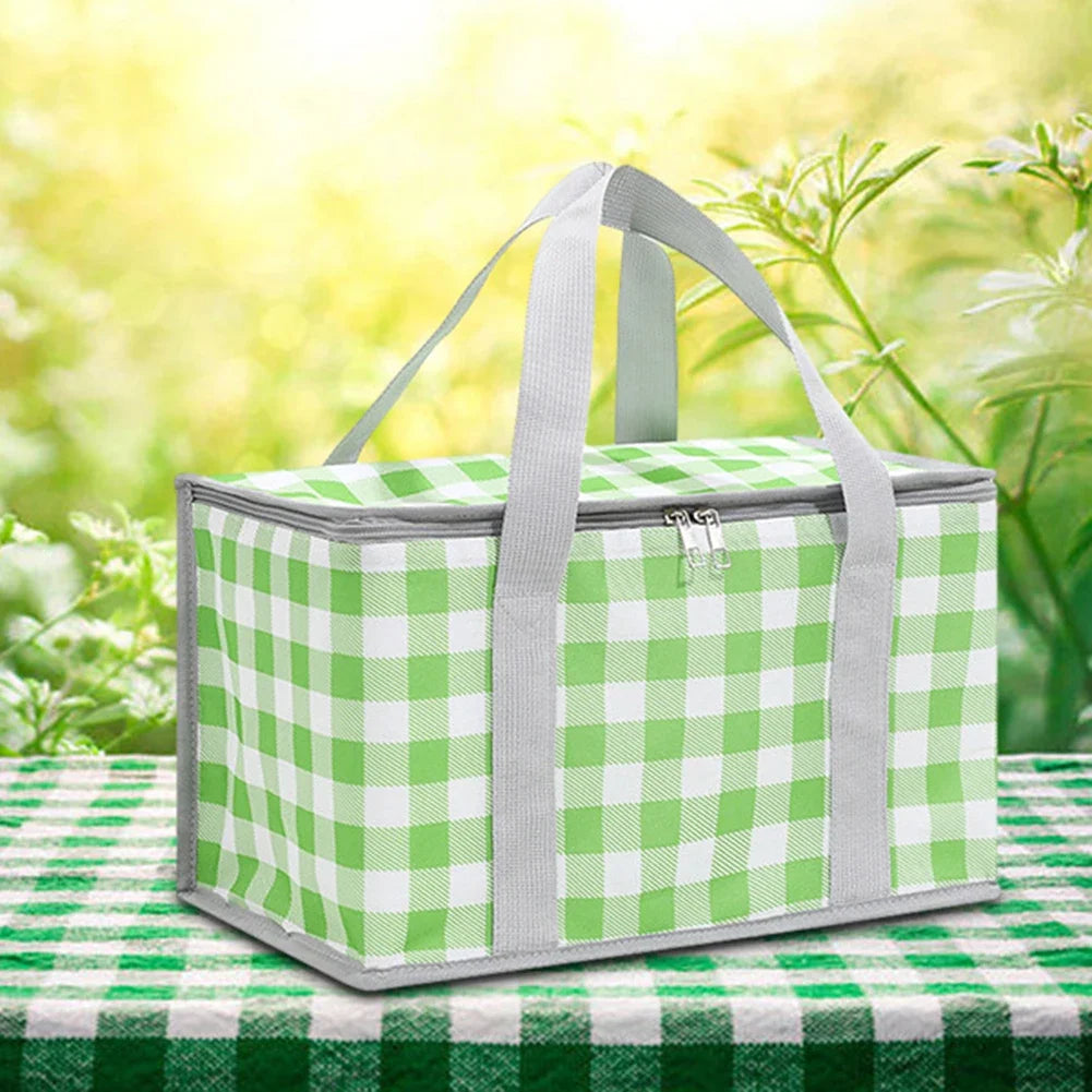 Große Outdoor Picknick Kühltasche – Tragbare Isolierte Box | Camping Getränketräger, Bento Tasche & Picknickbedarf Kaufschwan®