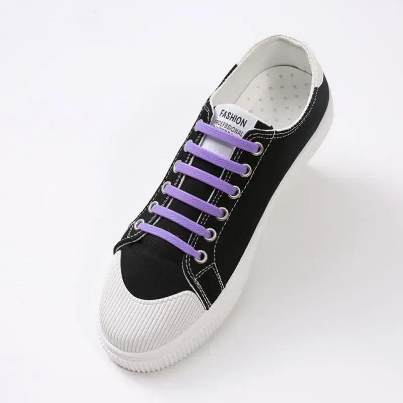 16 Stück Silikon Elastische Schnürsenkel – T-förmige No-Tie Laces | Unisex Mode Schuhbänder für Sneaker & Freizeitschuhe Kaufschwan®