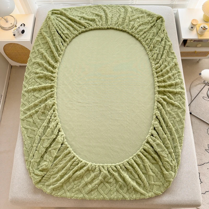 3D Prägung Samt Matratzenschoner – Verdicktes Winter Warm Spannbettlaken & Matratzenschutz Kaufschwan®