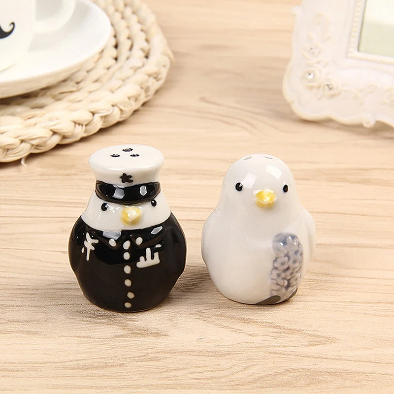 2er Set Keramik Pinguin Salz- & Pfefferstreuer – Tierische Cartoon Gewürzstreuer | Niedliche Tischdeko & Geschenkidee für Hochzeit & Party Kaufschwan®