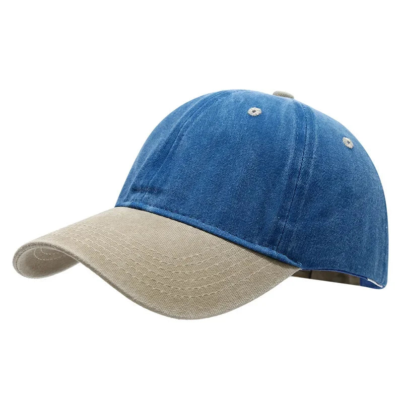 Vintage Washed Baseballkappe | Herren & Damen Farblich Abgestimmte Baseballcap | Lässige Snapback Hip Hop Baseballcap für Frühling & Sommer
