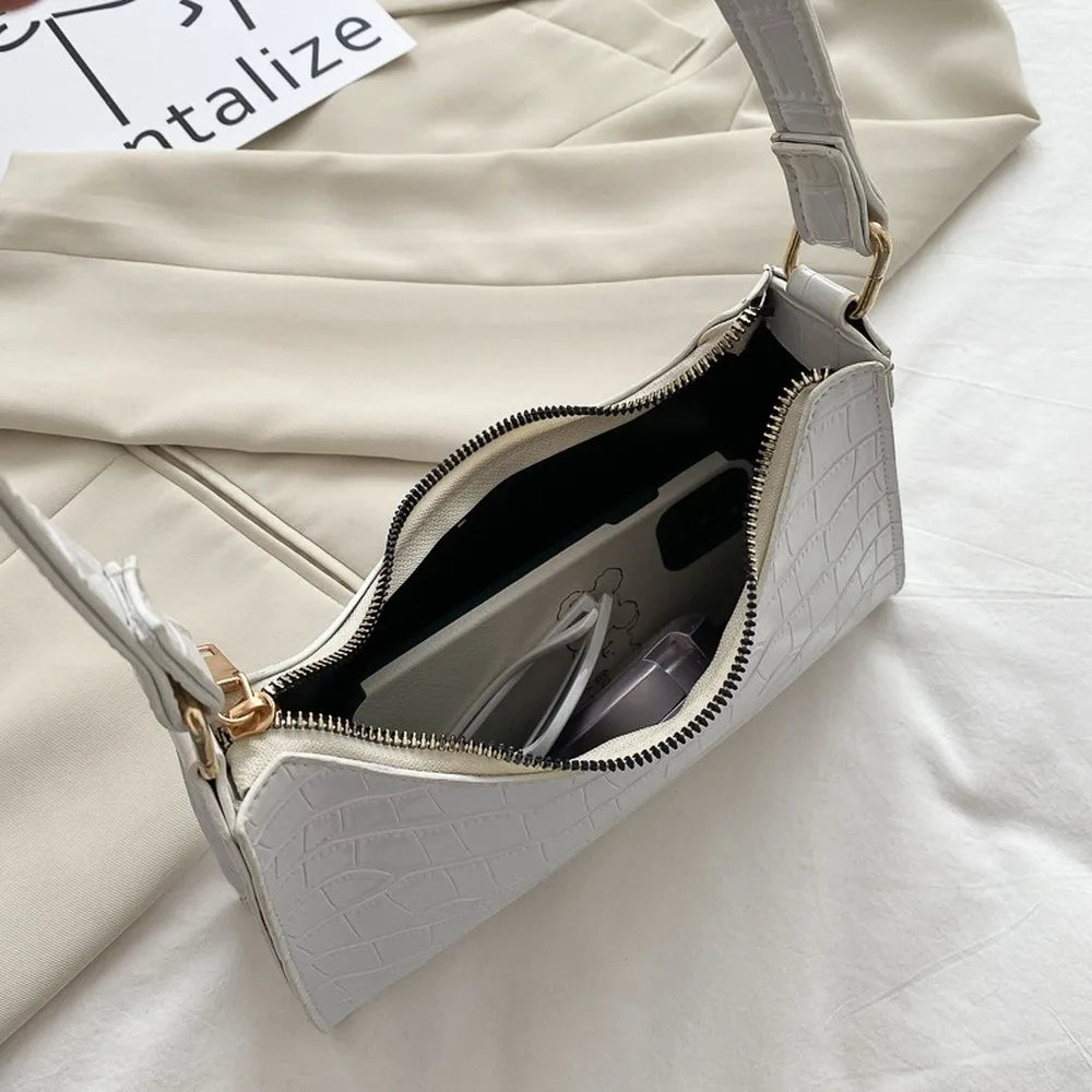 Kleine Retro Leder Shopping Tasche – Modische Einfarbige Ketten Schultertasche | Damen Handtasche Casual Kaufschwan®