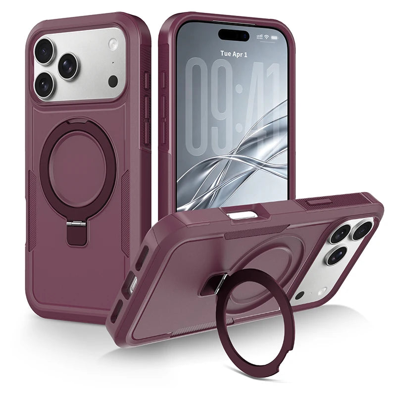 Einfarbige Magnethülle für iPhone 18 Pro & iPhone 18 Pro Max – Kabelloses Laden, Verdeckter Halter & Kameraschutz Kaufschwan®