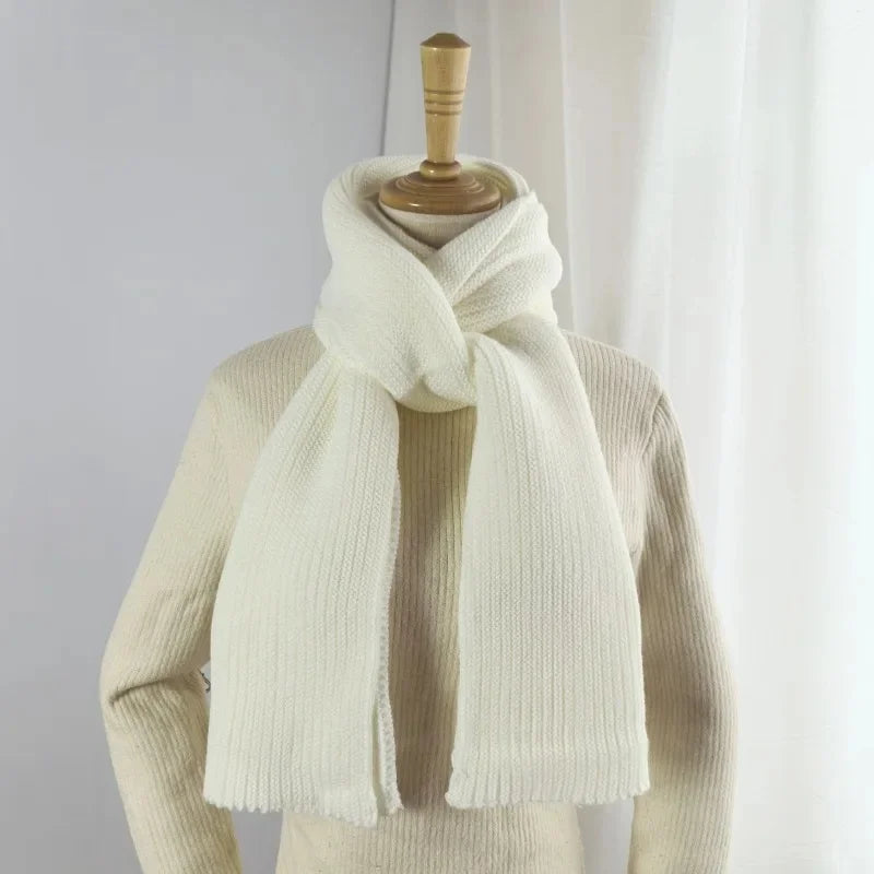 Dicker Strickschal für Herren | Dicker Wollschal | Warm, Vielseitig für Herbst & Winter – Unisex Trendiger Style Kaufschwan® Weiß