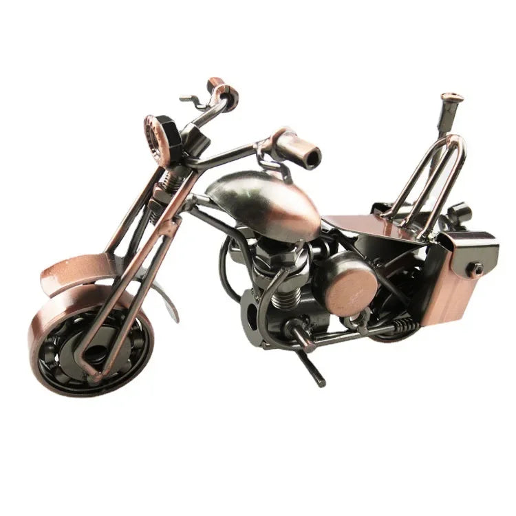 Retro Motorrad Modell aus Metall – Handgefertigte Eisen-Motorradfigur für Zuhause, Büro und Sammlungen