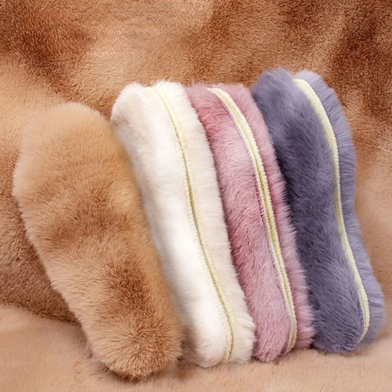 Plüsch Baumwoll Einlegesohlen – Imitiertes Fell, Thermo Winter Sohlen für Damen & Herren, Weiche Schuhpolster für Stiefel Kaufschwan®