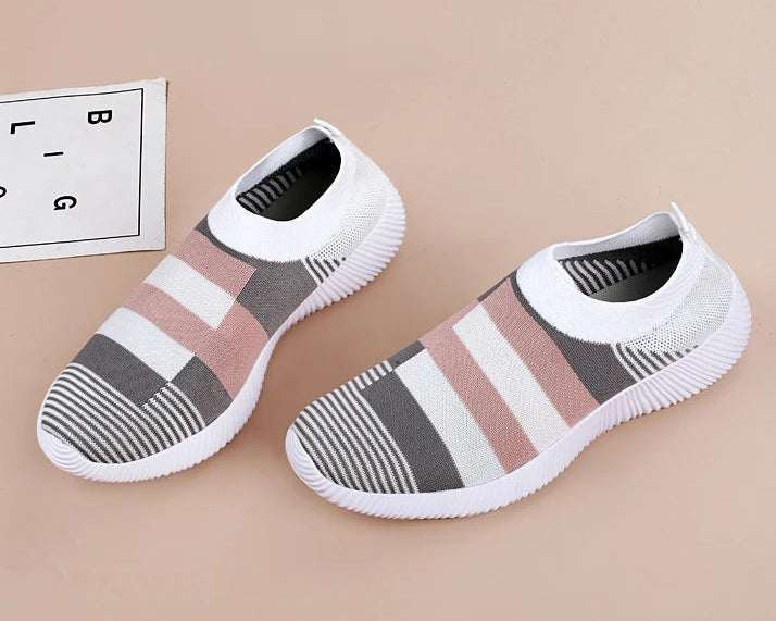 Damen Vulcanized Slip-On Sneaker – Hochwertige Freizeitschuhe | Bequeme Loafer für Spaziergänge | Übergrößen bis 44 Kaufschwan®