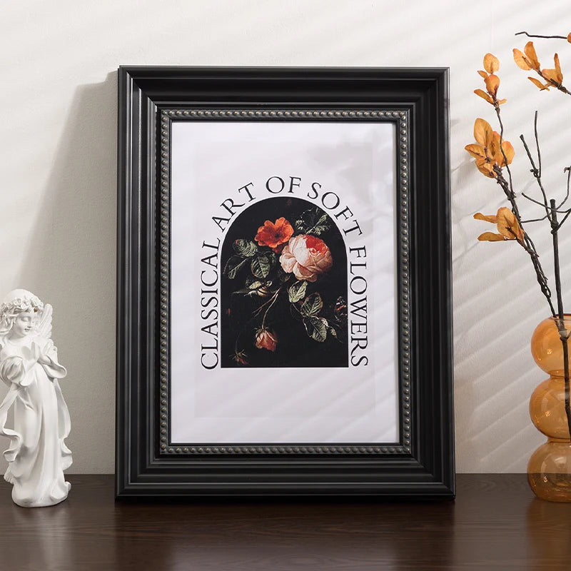 Vintage Antiker Bilderrahmen – Holzoptik Rustikale Tischdekoration Kaufschwan® Schwarz 6inches.phot10x15cm