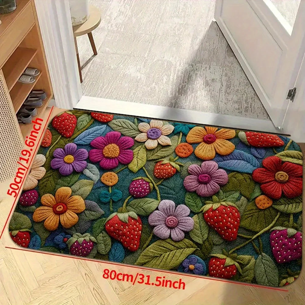 3D Blumenmatte – Rutschfester Teppich mit Kaschmir-Optik für Eingang & Badezimmer Kaufschwan®