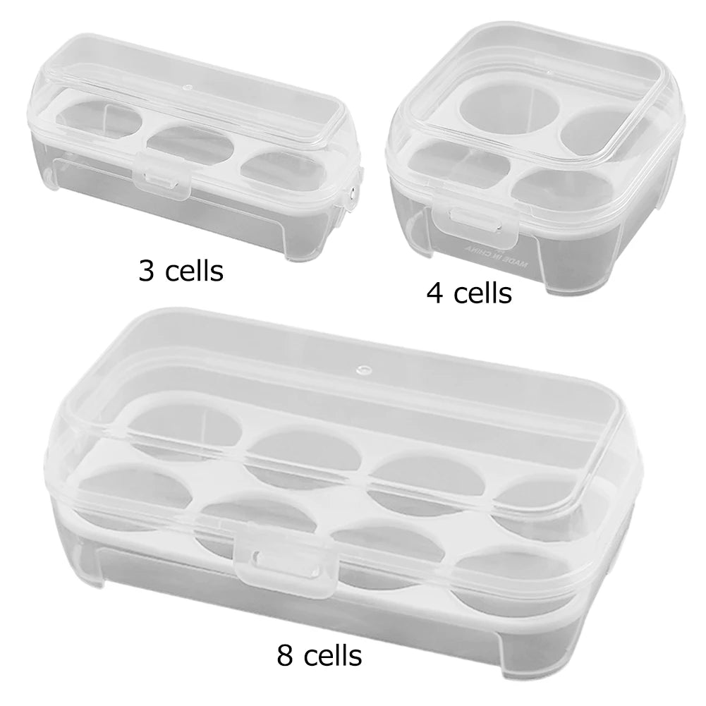 Tragbare Eierbox – 3/4/8 Gitter Stoßfester Aufbewahrungsbehälter | Küchen Organizer für Camping, Picknick & Outdoor Reisen Kaufschwan®