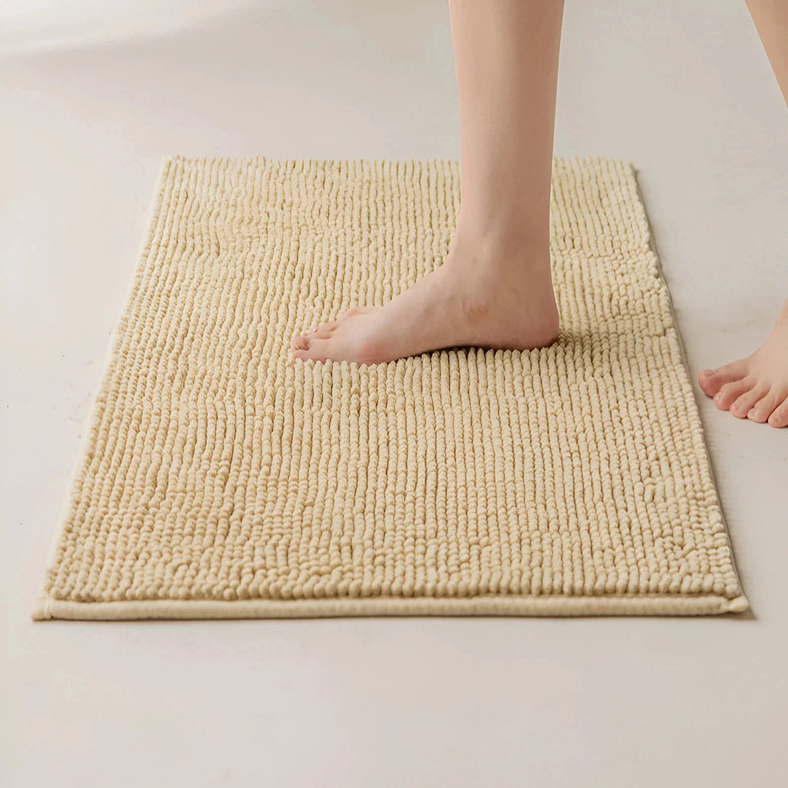 Rutschfeste Badezimmermatte – Saugfähige Fußmatte für Dusche, Toilette und Eingang Kaufschwan® Beige 40X60CM