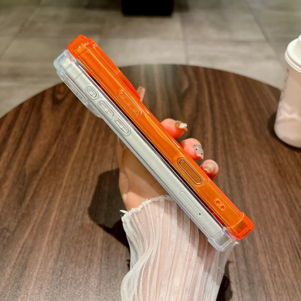 Fluoreszierende Transparente Schutzhülle für iPhone 18 Pro & iPhone 18 Pro Max – Stoßfeste Silikonhülle mit Kameraschutz Kaufschwan®