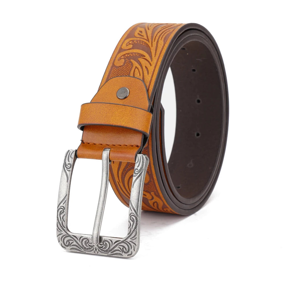 Herren PU-Leder Gürtel – Mehrfarbiger Gürtel mit Dornschließe | Stilvoller Freizeit & Business Gürtel, Perfektes Geschenk für Männer