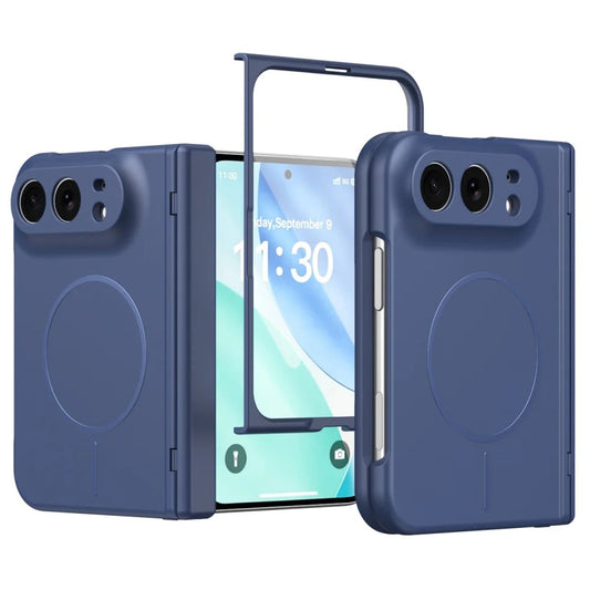 Luxuriöse Magnetische Schutzhülle mit Weicher Haptik für iPhone Duo 18 Fold – MagSafe-Kompatible Hartschale mit Glasfolie und Scharnierschutz Kaufschwan®