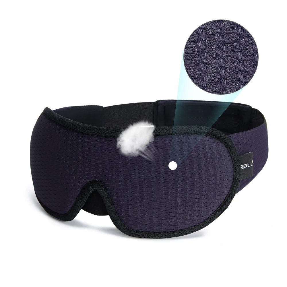 3D Sleeping Mask Block Out Light Soft Padded Sleep Mask For Eyes Slaapmasker Eye Shade Blindfold Sleeping Aid Face Mask Eyepatch Kaufschwan® Marineblau