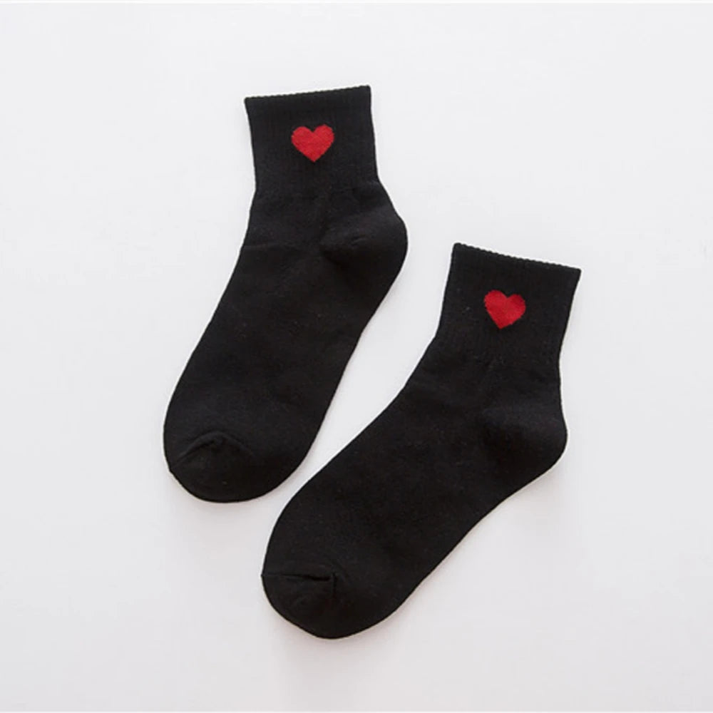 Lässige Süße Herz Liebe Socken | Niedliche & Bequeme Baumwollsocken für Mädchen & Frauen | Winter, Sommer, Herbst Freizeit Kaufschwan®