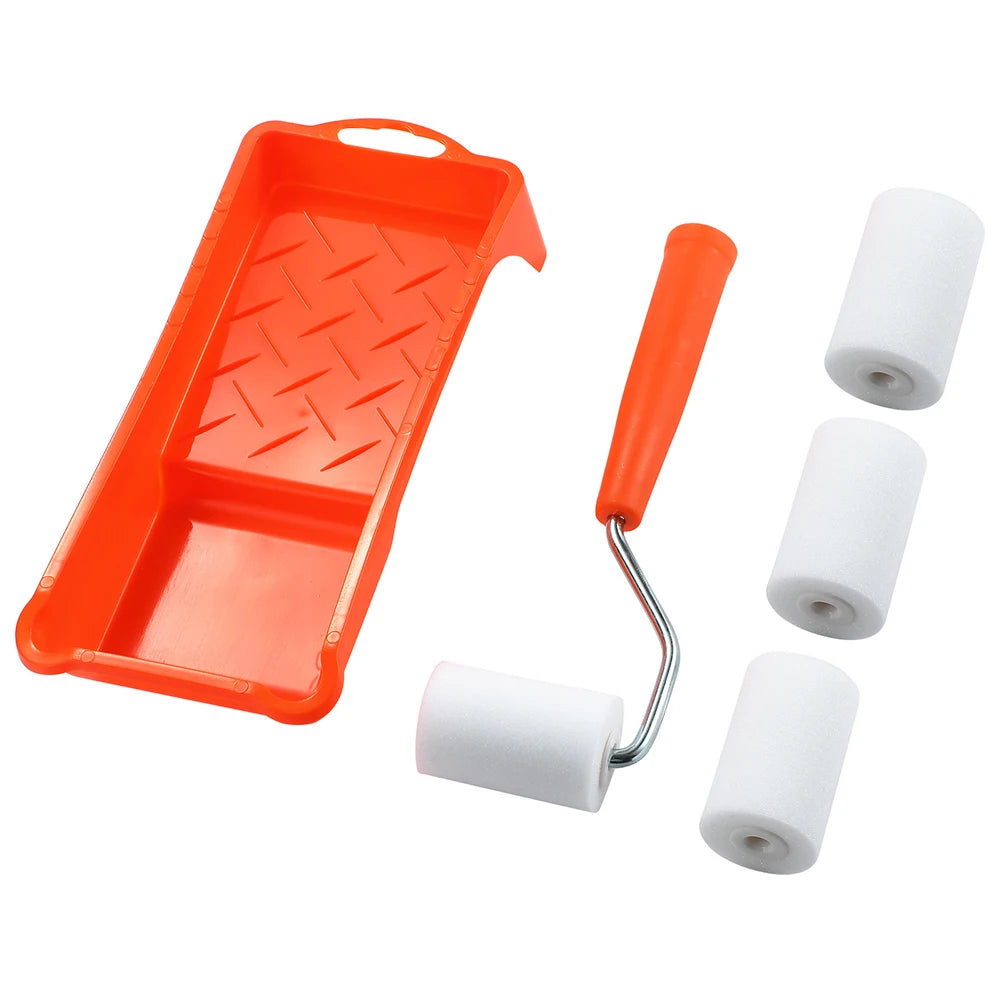 Kleines Farbroller Set – Hochdichter Schaumstoff Roller mit Farbwanne und Einsatz Kaufschwan®