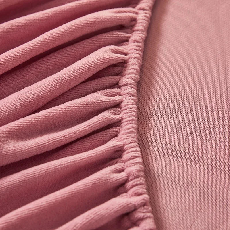 Weiches Plüsch Spannbettlaken – Warmes Coral Fleece Matratzenschoner | Winter Luxus Bettwäsche für Doppelbetten & Paare Kaufschwan®