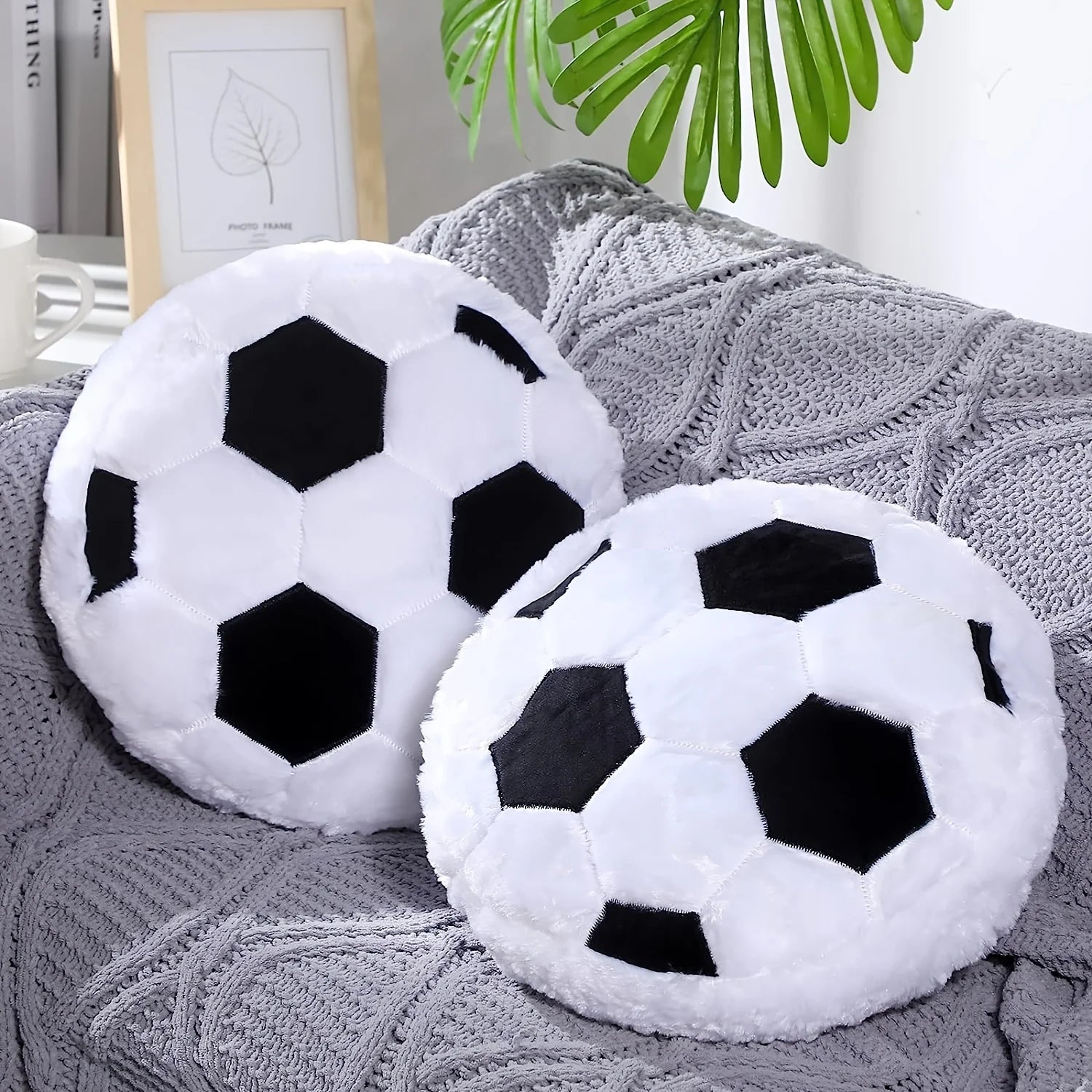 Fußball Plüschkissen | Fan Kissen | Geschenk für Freund | Gemütliche Wohnungsdekoration | Must-Have für Sportliebhaber Kaufschwan®