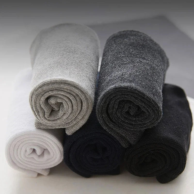Herren Baumwoll-Mischung Schwarze Businesssocken | Weiche Atmungsaktive Socken für Sommer & Winter | Plus Size Verfügbar | 1/5/10 Paare Kaufschwan®
