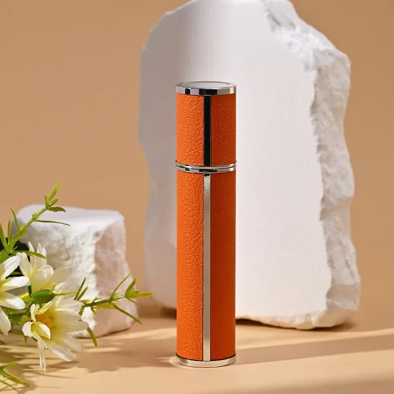 10ml Luxury Leather Glass Perfume Spray Bottle Portable Mini Refillable Perfume Atomizer Empty Traveling Perfume Refill Bottles Kaufschwan® GERMANY Orange