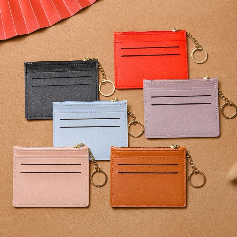 Mini-Kartenetui für Damen & Herren – Schmale Geldbörse mit Reißverschluss für Ausweis, Karten, Münzen & Bargeld Kaufschwan®