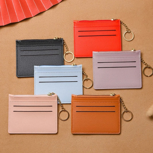 Mini-Kartenetui für Damen & Herren – Schmale Geldbörse mit Reißverschluss für Ausweis, Karten, Münzen & Bargeld Kaufschwan®